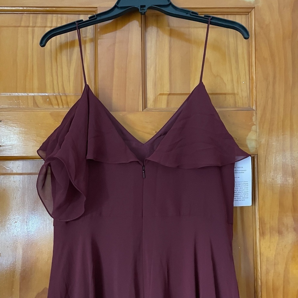 Jenny Yoo Anthropologie BHLDN Mila Cinnamon Rose Maxi Dress Sz 12 NWT - Picture 7 of 9
